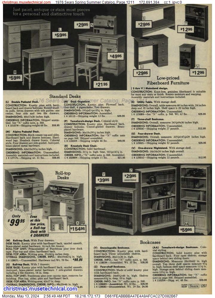 1976 Sears Spring Summer Catalog, Page 1211