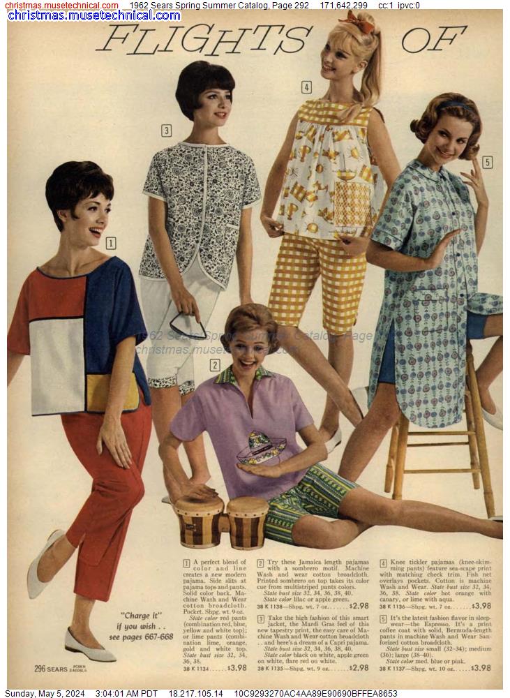 1962 Sears Spring Summer Catalog, Page 292