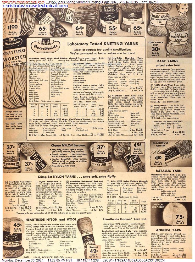 1955 Sears Spring Summer Catalog, Page 566