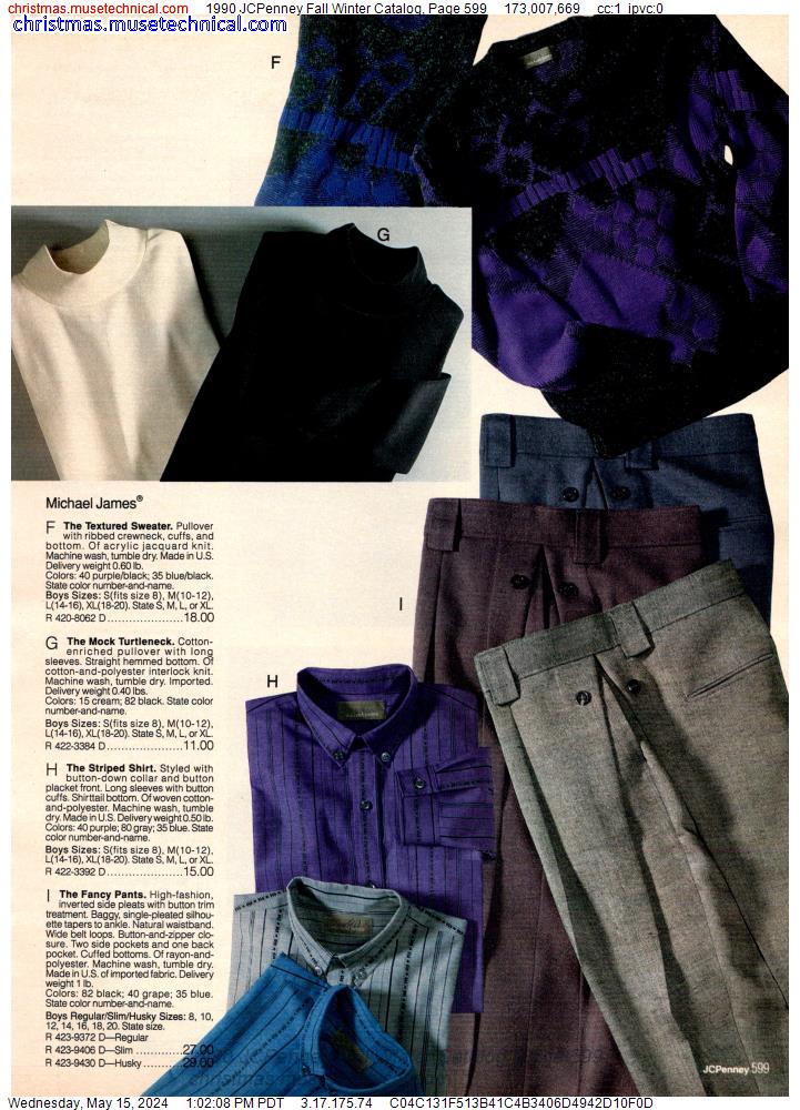1990 JCPenney Fall Winter Catalog, Page 599