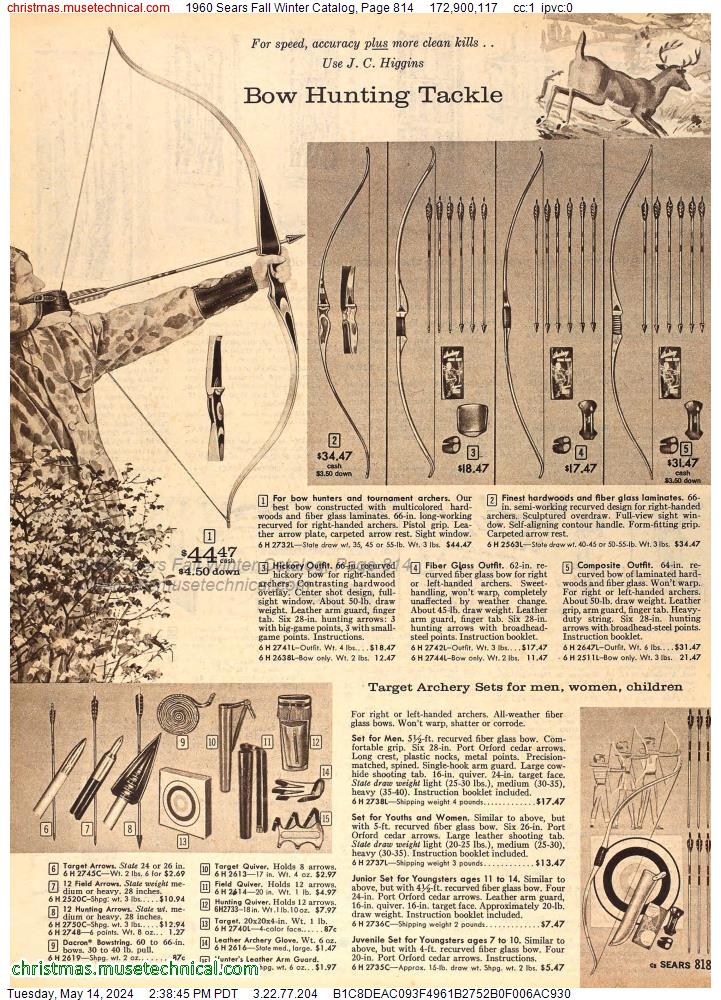 1960 Sears Fall Winter Catalog, Page 814