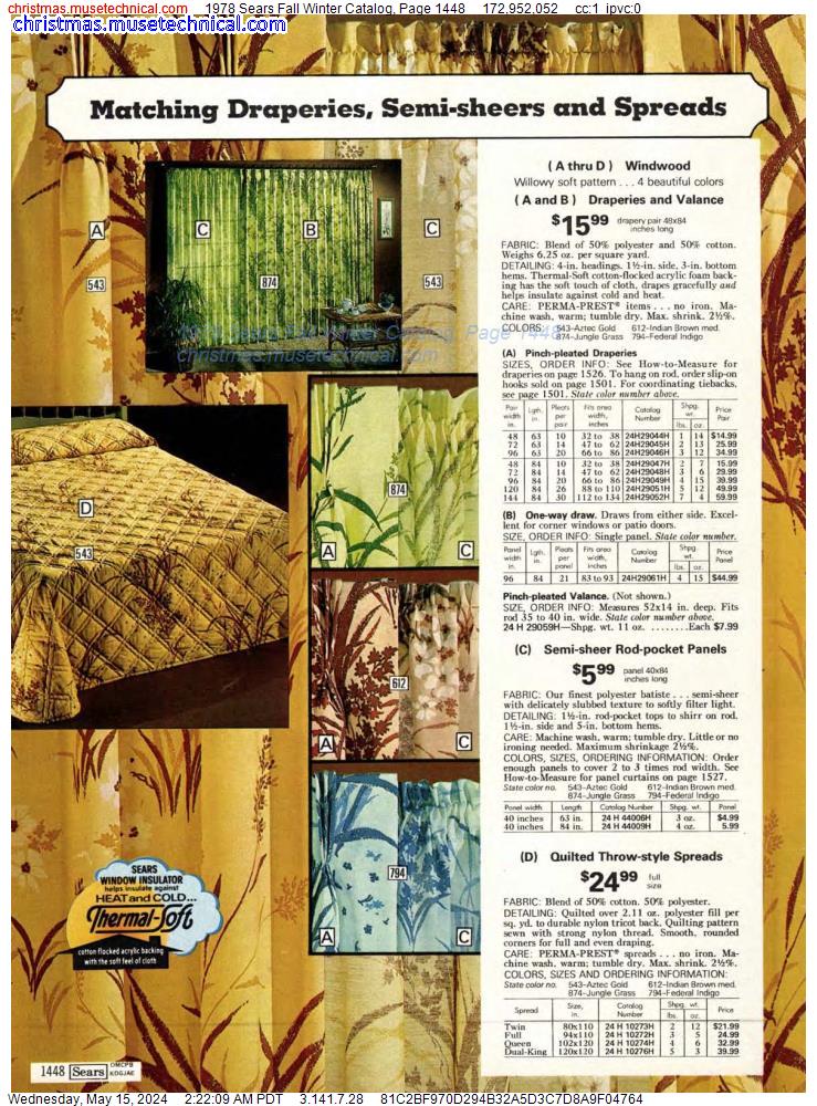 1978 Sears Fall Winter Catalog, Page 1448