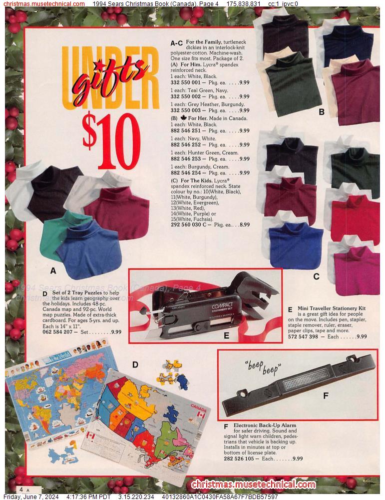 1994 Sears Christmas Book (Canada), Page 4
