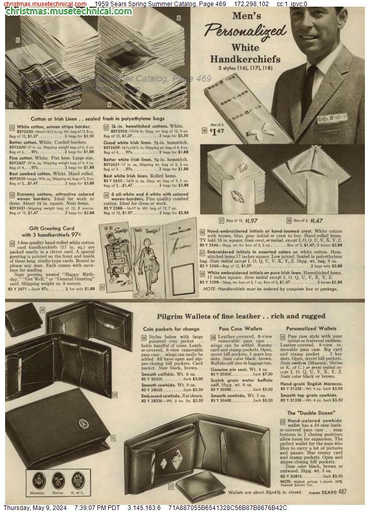 1959 Sears Spring Summer Catalog, Page 469