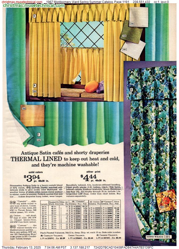 1967 Montgomery Ward Spring Summer Catalog, Page 1191