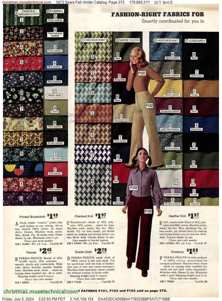 1973 Sears Fall Winter Catalog, Page 372