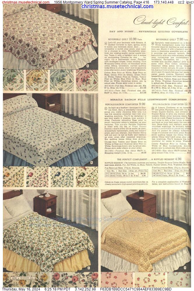1956 Montgomery Ward Spring Summer Catalog, Page 416