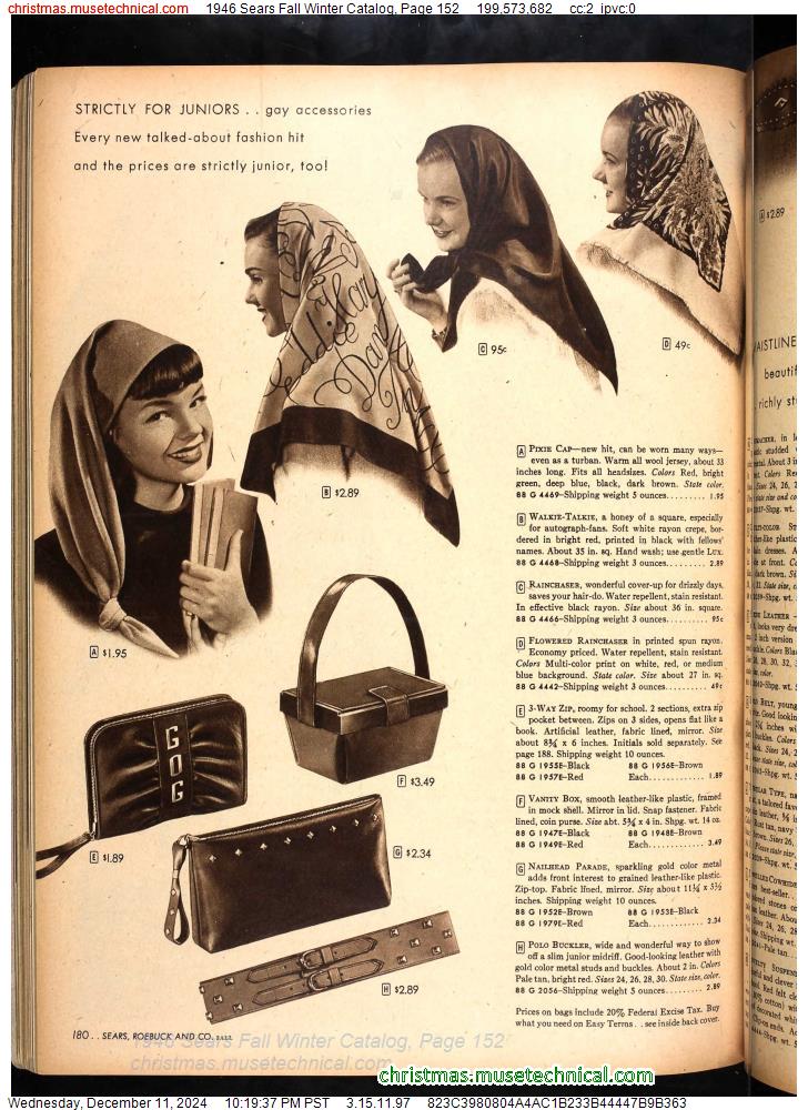 1946 Sears Fall Winter Catalog, Page 152