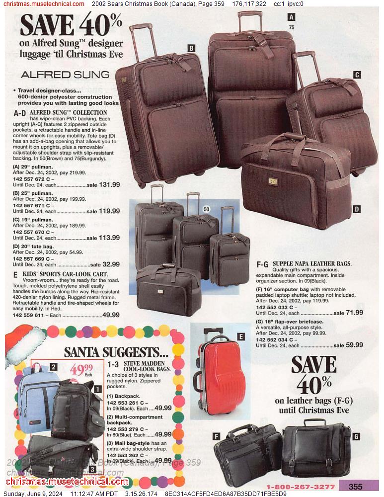 2002 Sears Christmas Book (Canada), Page 359