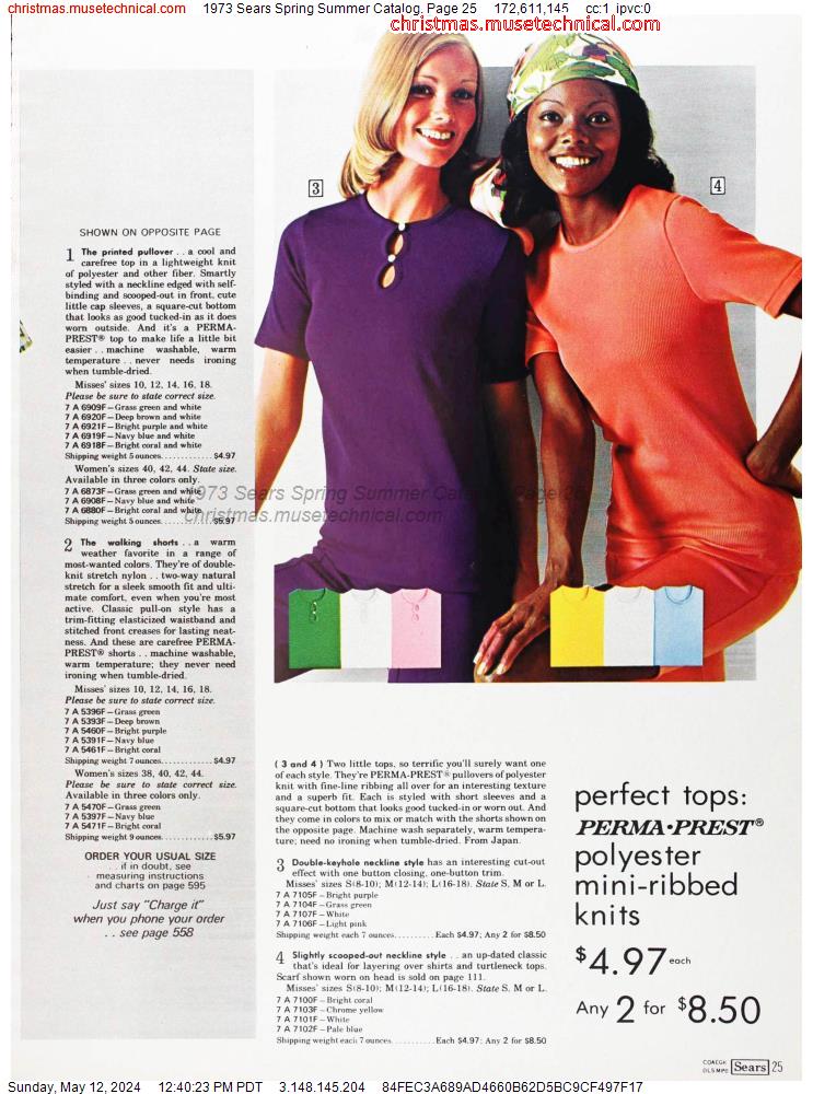 1973 Sears Spring Summer Catalog, Page 25