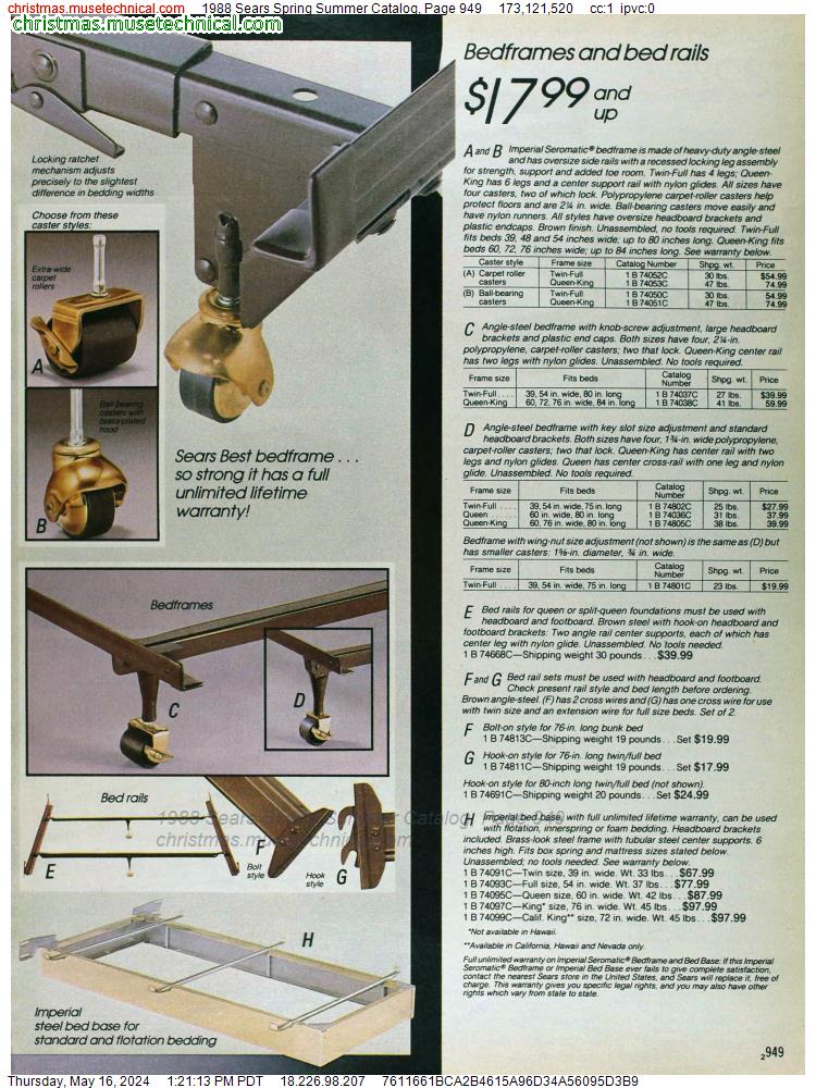 1988 Sears Spring Summer Catalog, Page 949