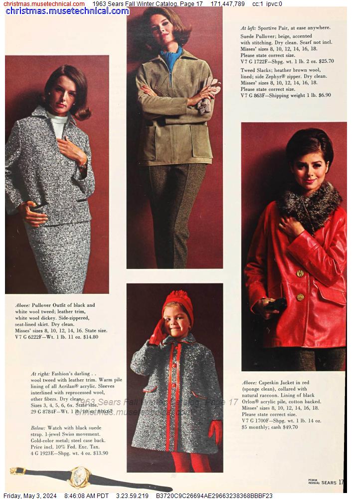 1963 Sears Fall Winter Catalog, Page 17