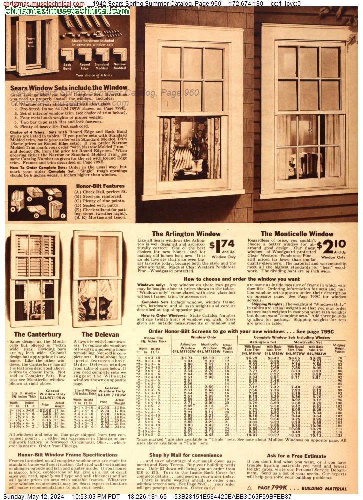1942 Sears Spring Summer Catalog, Page 960