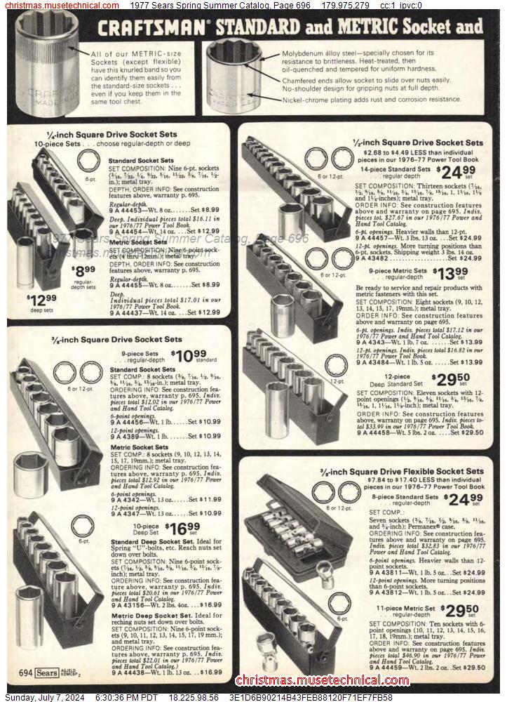 1977 Sears Spring Summer Catalog, Page 696