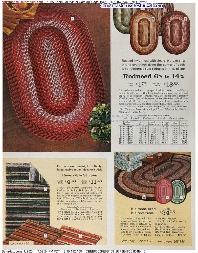 1965 Sears Fall Winter Catalog, Page 1545