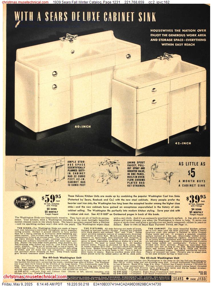 1939 Sears Fall Winter Catalog, Page 1231