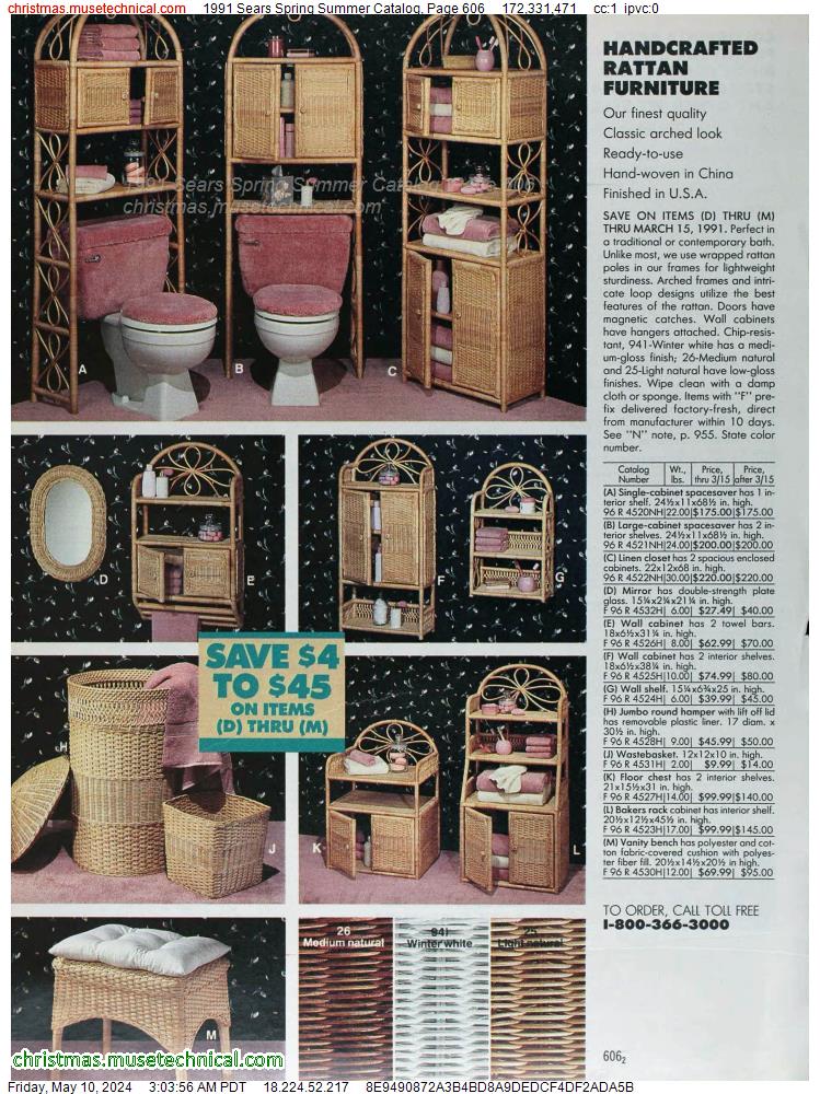 1991 Sears Spring Summer Catalog, Page 606