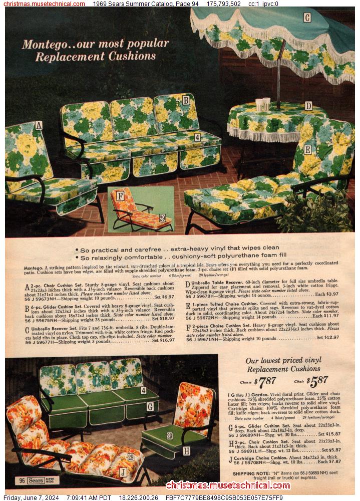 1969 Sears Summer Catalog, Page 94