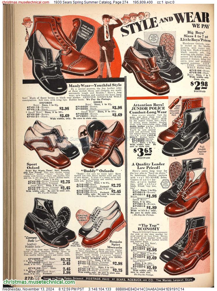 1930 Sears Spring Summer Catalog, Page 274