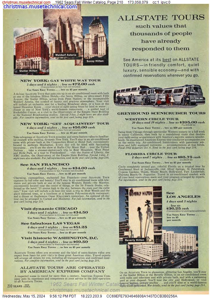 1962 Sears Fall Winter Catalog, Page 210