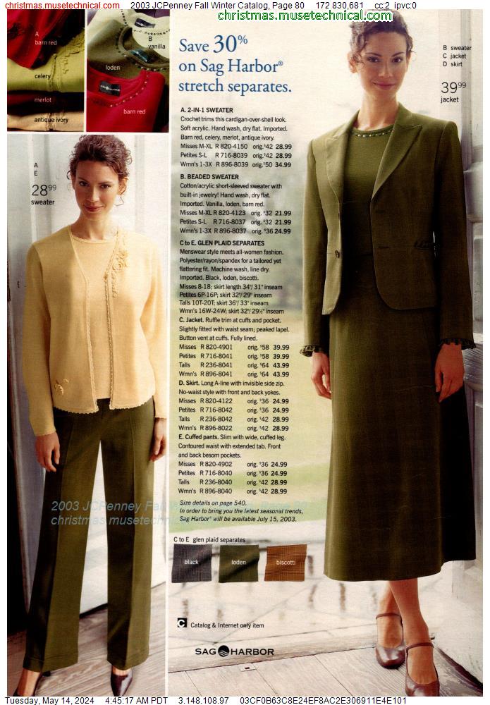 2003 JCPenney Fall Winter Catalog, Page 80