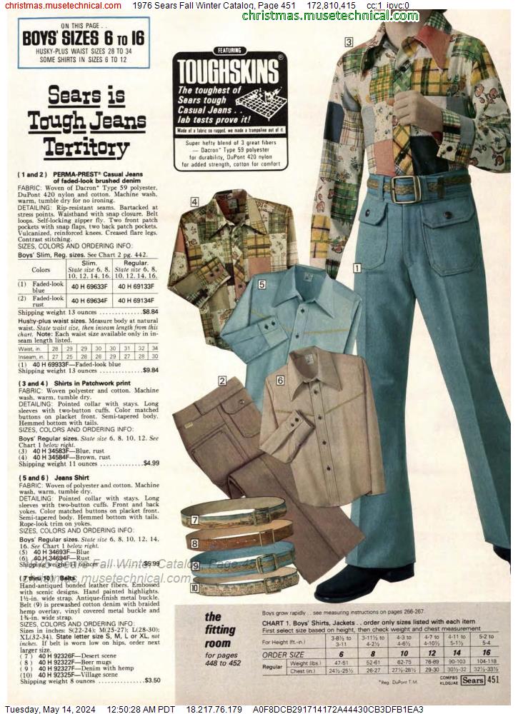 1976 Sears Fall Winter Catalog, Page 451