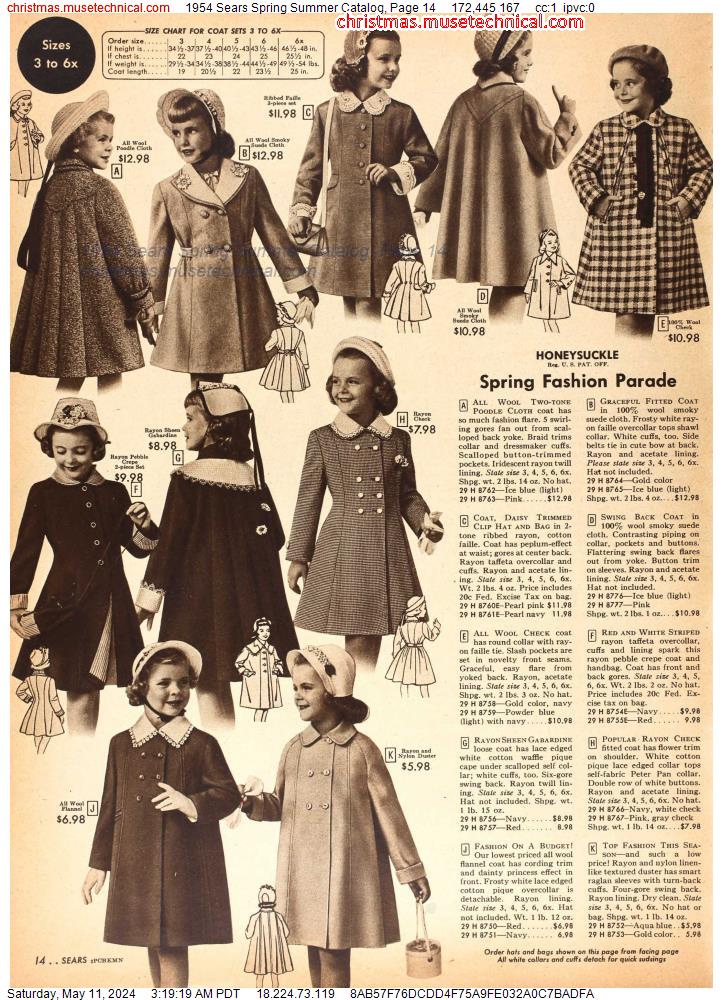 1954 Sears Spring Summer Catalog, Page 14
