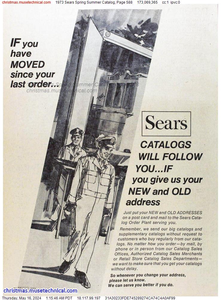 1973 Sears Spring Summer Catalog, Page 588