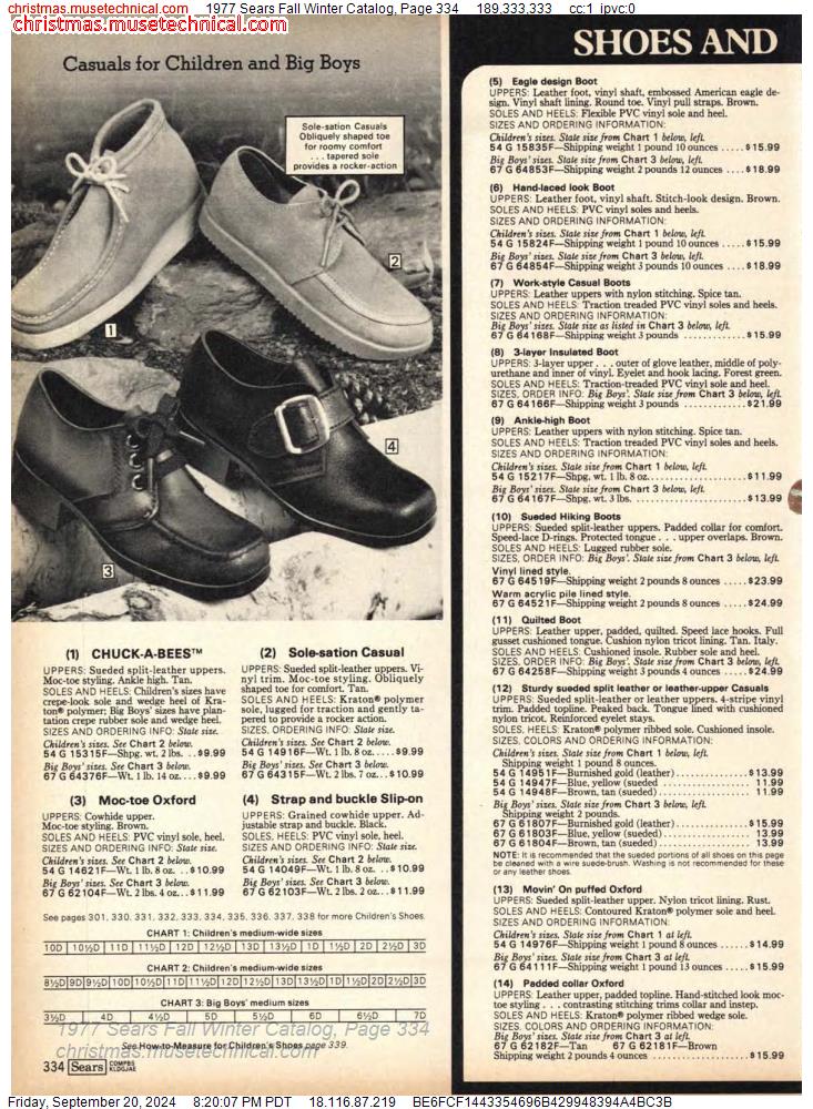 1977 Sears Fall Winter Catalog, Page 334