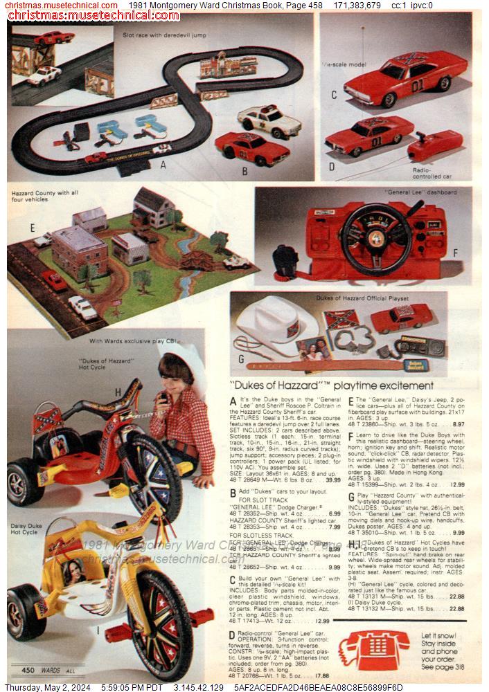 1981 Montgomery Ward Christmas Book, Page 458