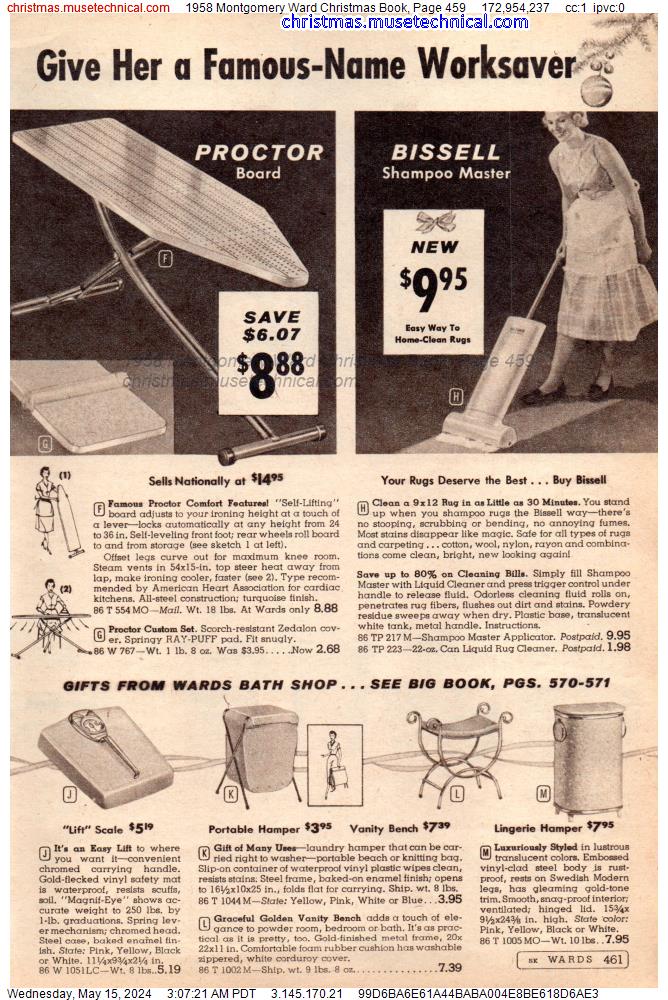 1958 Montgomery Ward Christmas Book, Page 459