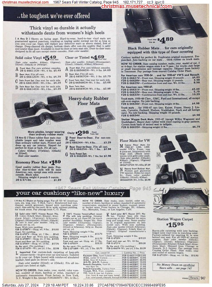 1967 Sears Fall Winter Catalog, Page 945