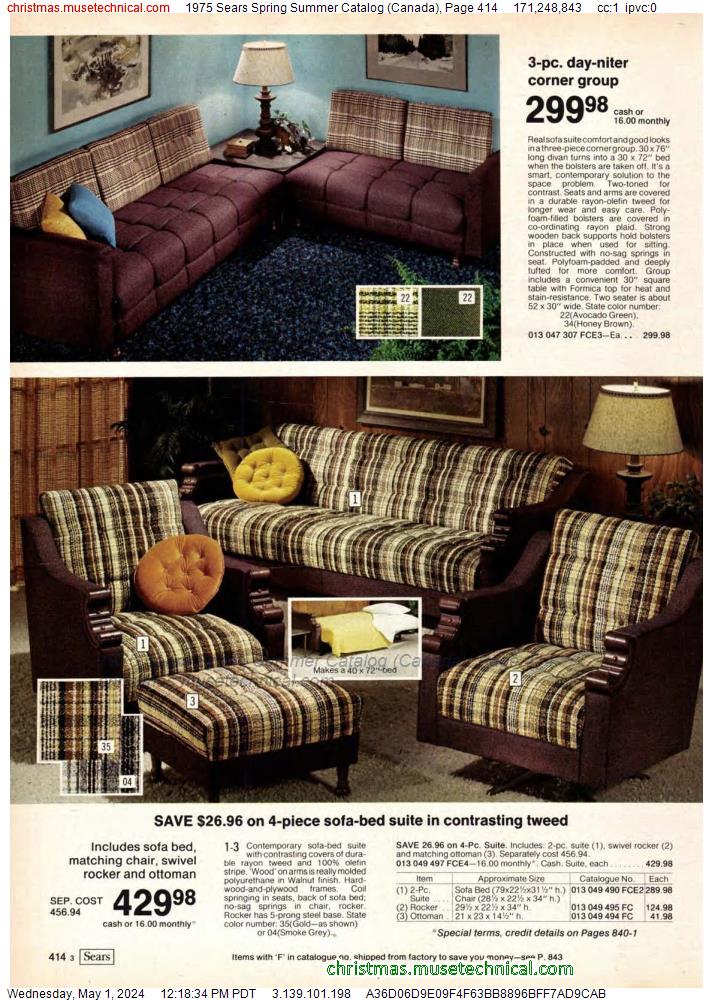 1975 Sears Spring Summer Catalog (Canada), Page 414