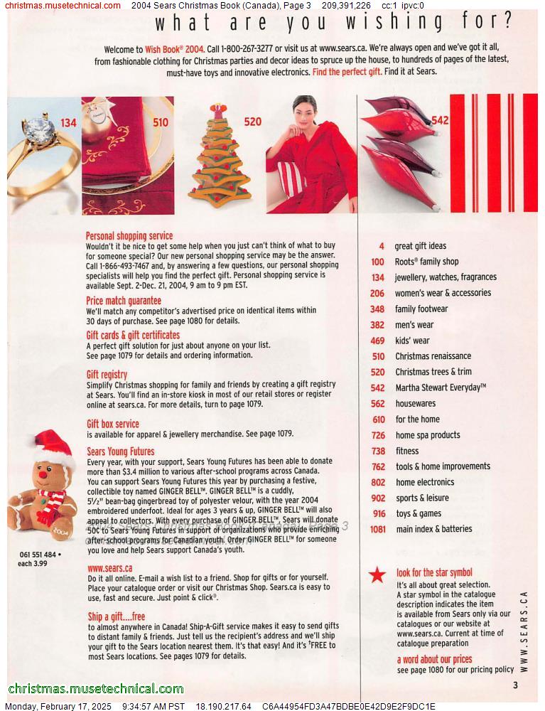 2004 Sears Christmas Book (Canada), Page 3