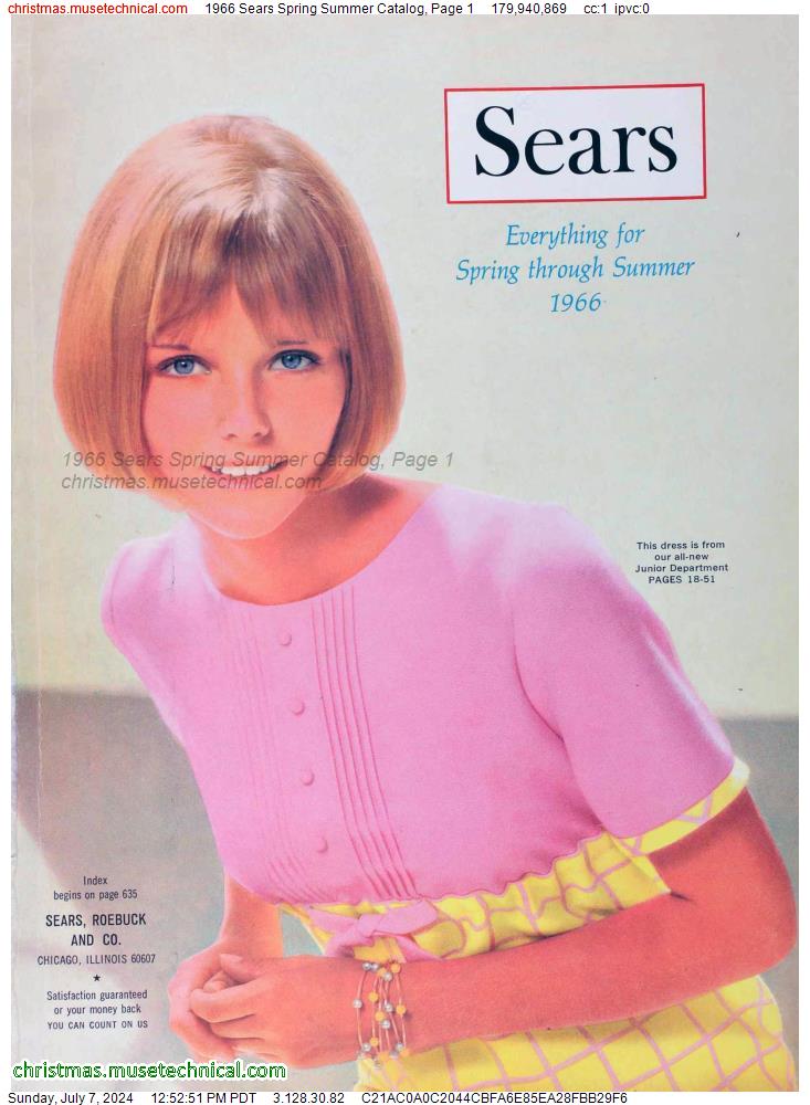 1966 Sears Spring Summer Catalog, Page 1
