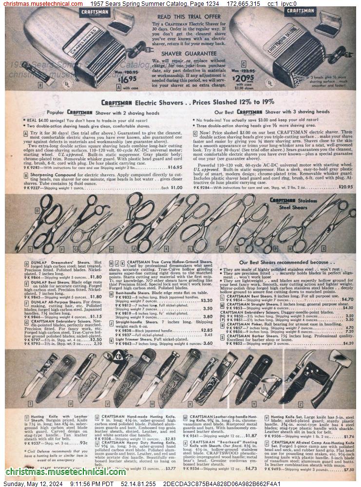 1957 Sears Spring Summer Catalog, Page 1234