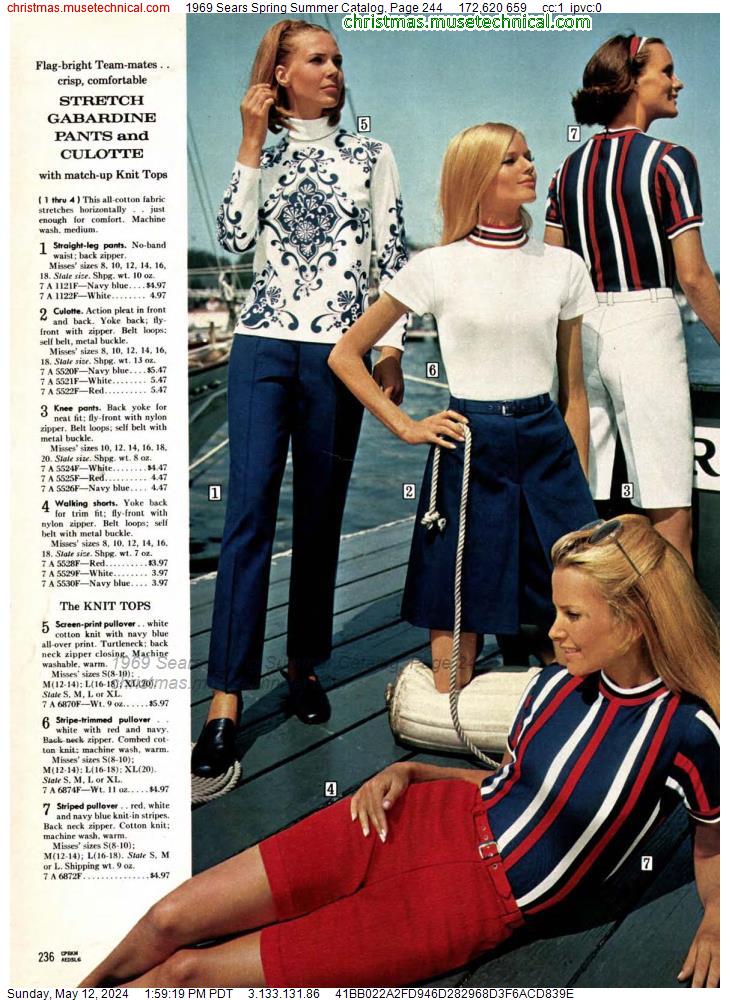 1969 Sears Spring Summer Catalog, Page 244