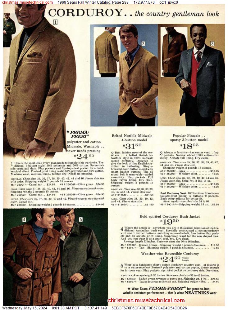 1969 Sears Fall Winter Catalog, Page 298