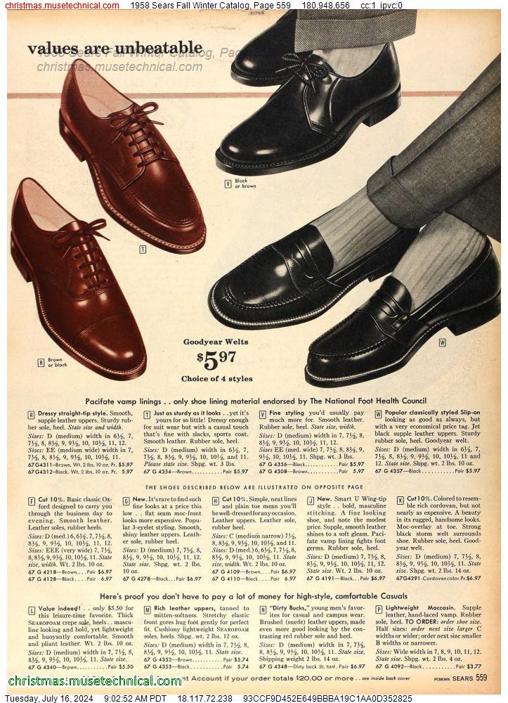 1958 Sears Fall Winter Catalog, Page 559