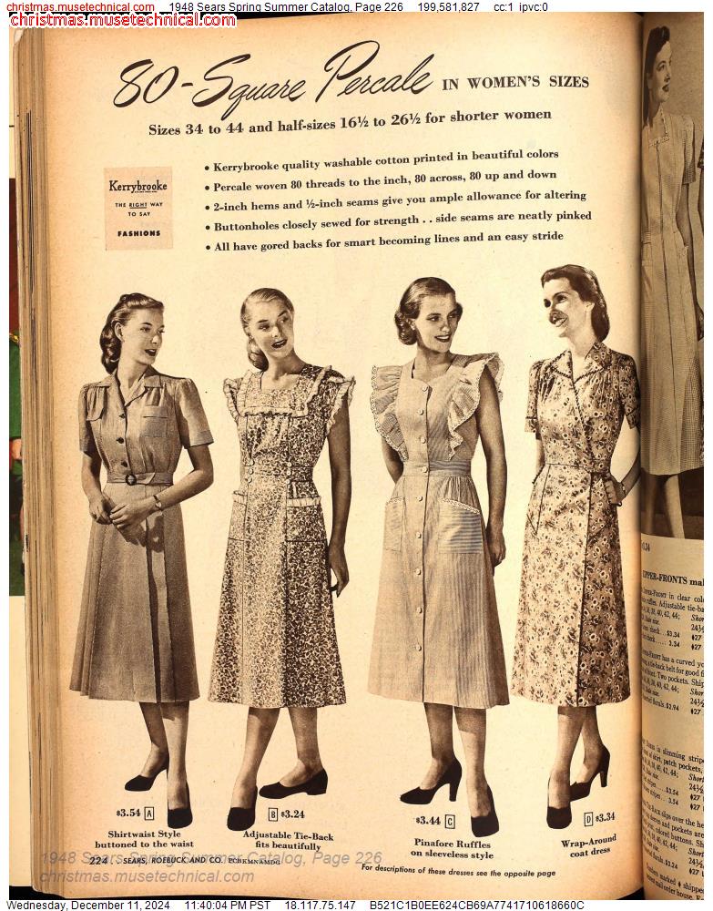 1948 Sears Spring Summer Catalog, Page 226