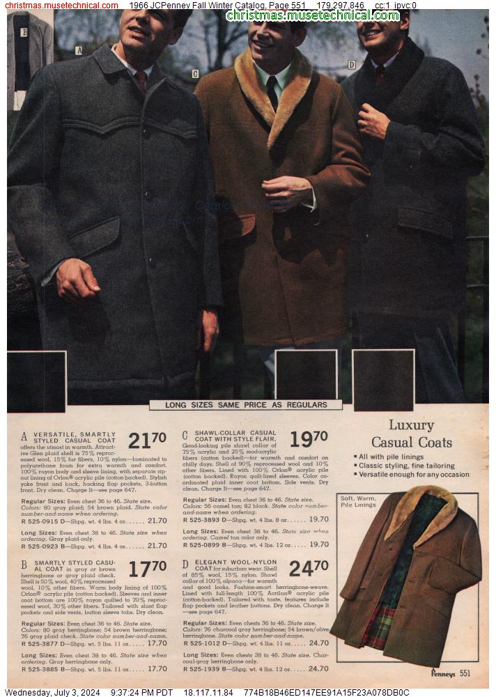 1966 JCPenney Fall Winter Catalog, Page 551