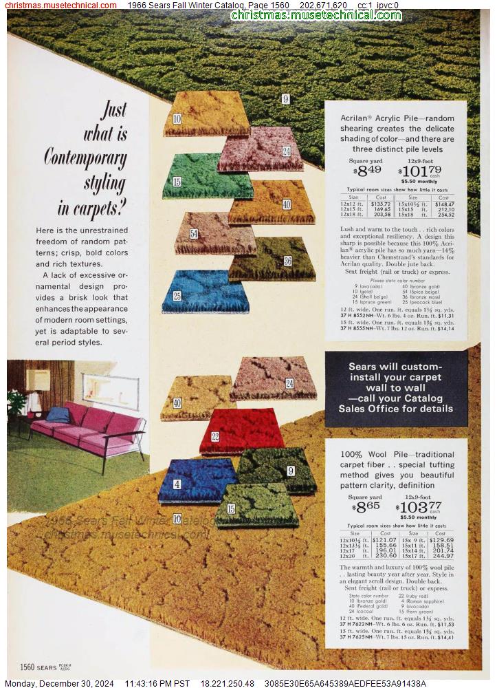 1966 Sears Fall Winter Catalog, Page 1560