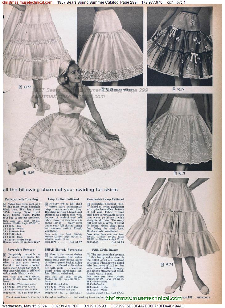 1957 Sears Spring Summer Catalog, Page 299