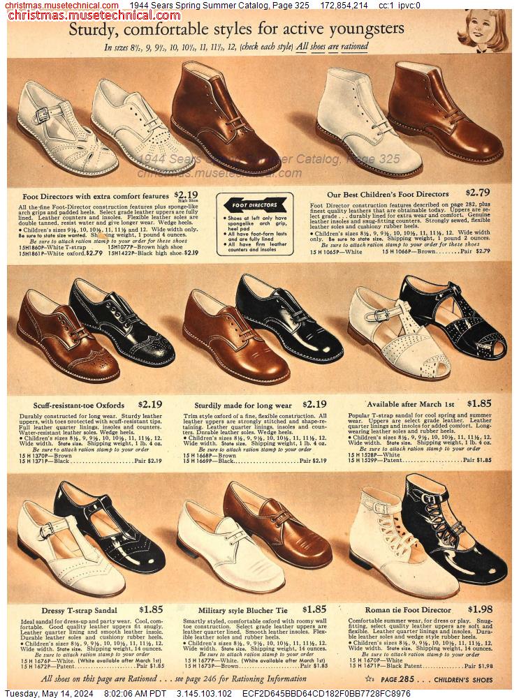 1944 Sears Spring Summer Catalog, Page 325
