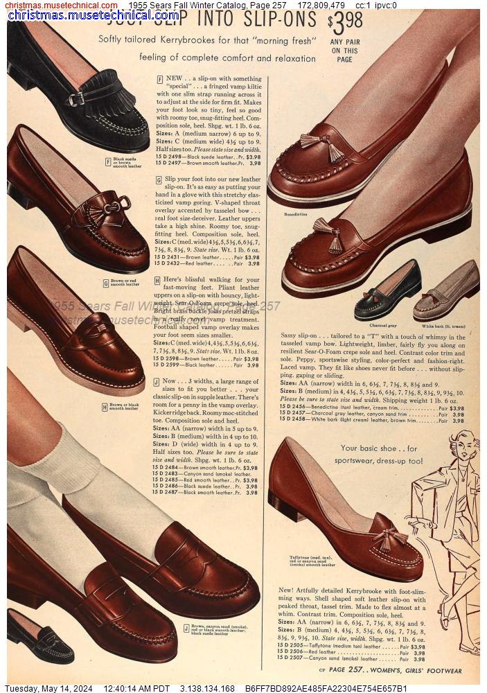 1955 Sears Fall Winter Catalog, Page 257