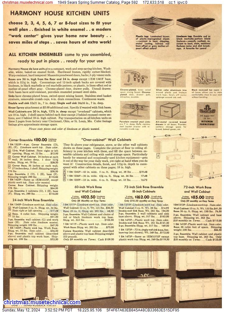 1949 Sears Spring Summer Catalog, Page 592