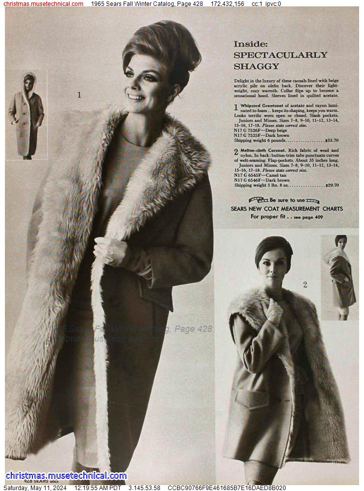 1965 Sears Fall Winter Catalog, Page 428