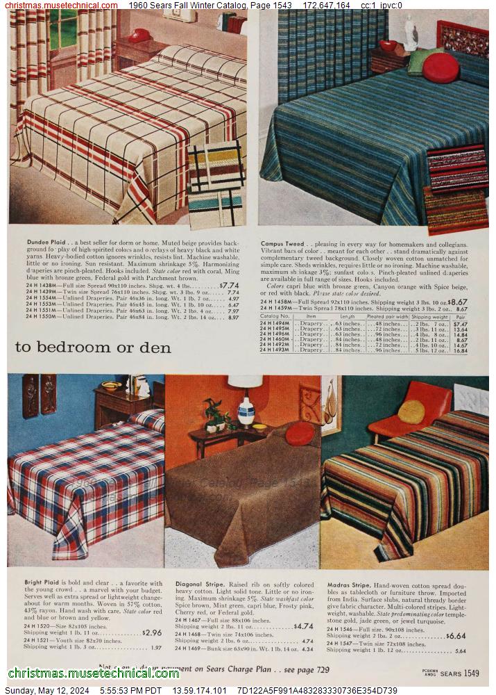 1960 Sears Fall Winter Catalog, Page 1543