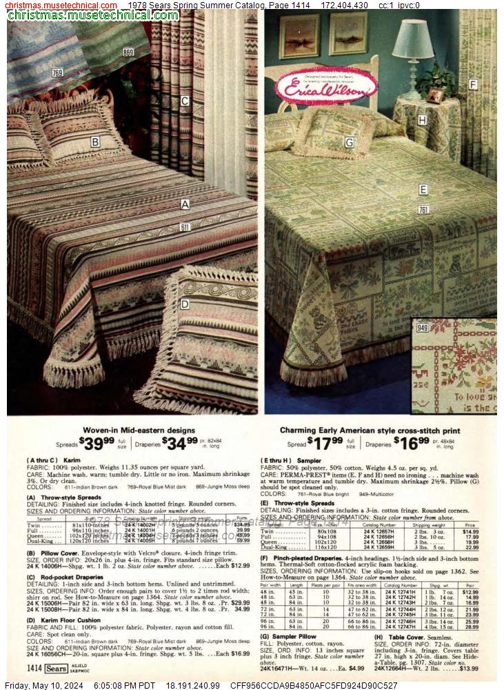 1978 Sears Spring Summer Catalog, Page 1414