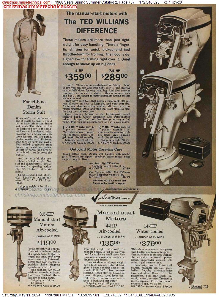1968 Sears Spring Summer Catalog 2, Page 707